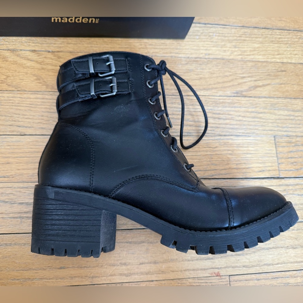 Classic Black Lace-Up Ankle Boots - Picture 2 of 6